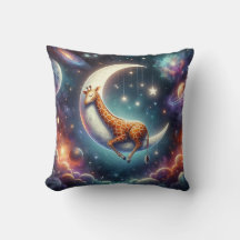 Celestial Baby Giraffe Schlafen auf dem Mond & den