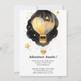 Celestial Baby Shower Einladung: Heißluftballon Einladung