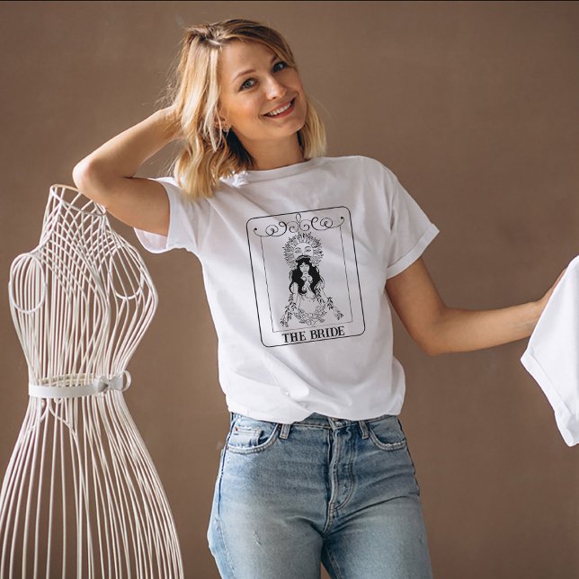 Celestial Bachelorette Bride Tarot Card kundenspez T-Shirt (Von Creator hochgeladen)