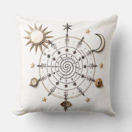 Celestial Balance Throw Pillow Kissen