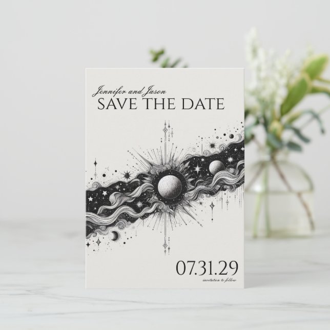 Celestial Band Save The Date (Stehend Vorderseite)