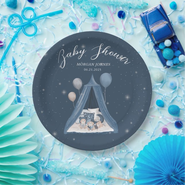 Celestial Bear Baby Shower Plakat Pappteller (Party)