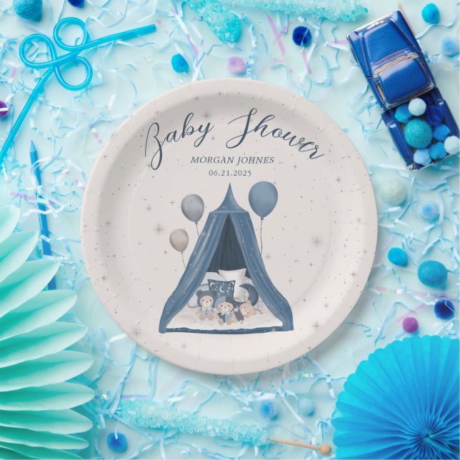 Celestial Bear Baby Shower Plakat Pappteller (Party)