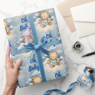 Celestial Bear Oh Baby Boy Baby Dusche Geschenkpapier