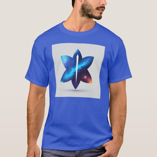 Celestial Blaze: Minimale verschwommene Feuergalax T-Shirt (Vorderseite)