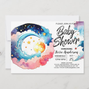 Celestial Bliss Baby Dusche Einladung