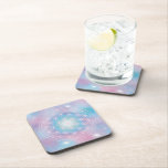 Celestial Bloom – Sacred Geometry Flower of Life Getränkeuntersetzer<br><div class="desc">Celestial Bloom – Sacred Geometry Coaster
A delicate Flower of Life pattern blended with soft celestial tones of turquoise, violet and rose.
This elegant geometric design brings harmony and calm to your table while protecting surfaces in style.
Perfect for modern interiors, meditation spaces or unique decorative accents.</div>