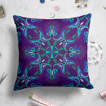 Celestial Bloom Star Pillow Lila