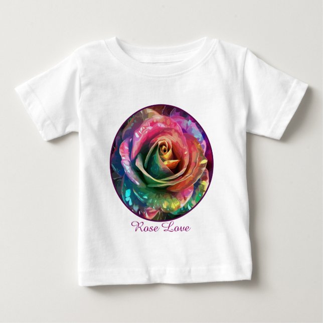 Celestial Blossom: Alien Rose Baby T-shirt (Vorderseite)