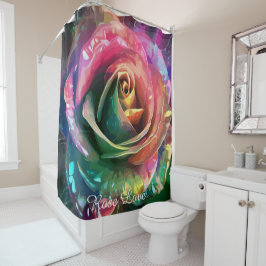 Celestial Blossom: Alien Rose Duschvorhang