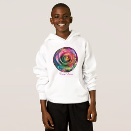 Celestial Blossom: Alien Rose Hoodie