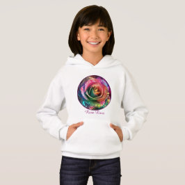 Celestial Blossom: Alien Rose Hoodie
