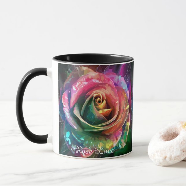Celestial Blossom: Alien Rose Klassische Tasse, 32 Tasse (Mit Donut)