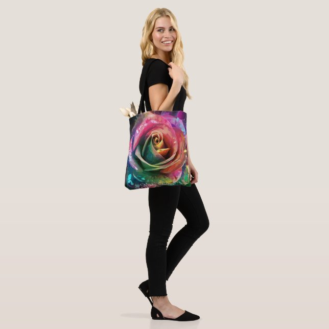 Celestial Blossom: Alien Rose Tasche (Am Model)