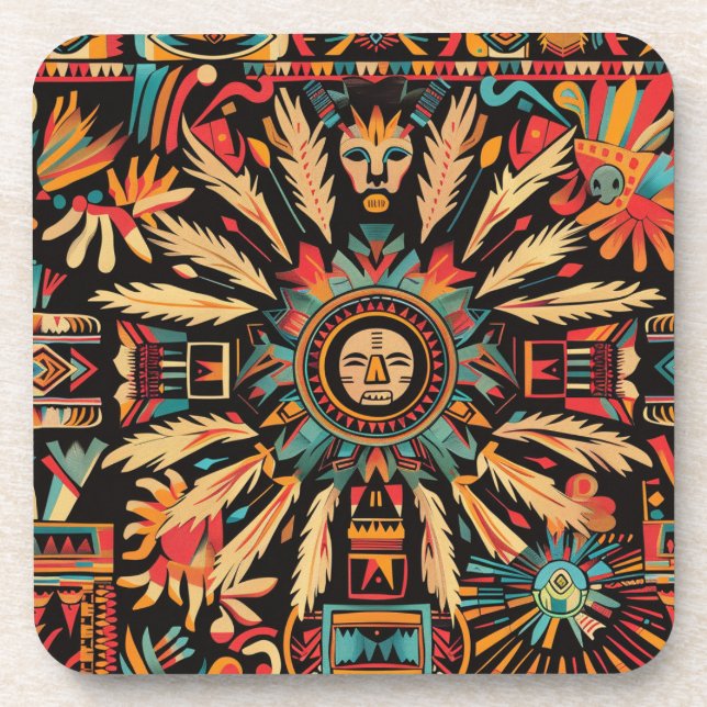 Celestial Blue "Aztec Dream" Untersetzer Set (Vorderseite)