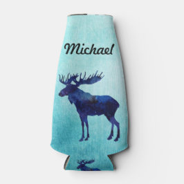 Celestial Blue Moose Silhouette Flaschenkühler
