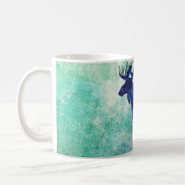 Celestial Blue Moose Silhouette Kaffeetasse