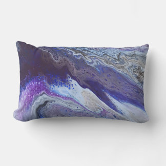 Celestial Blue & Purple Abstract Lendenkissen