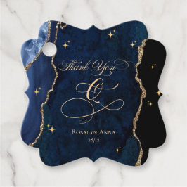  Celestial Blue Quinceanera Midnight Stars Moon  Geschenkanhänger
