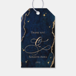  Celestial Blue Quinceanera Midnight Stars Moon  Geschenkanhänger