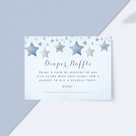 Celestial Blue Star Diaper Raffle Baby Dusche Begleitkarte