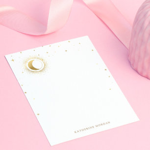 Celestial Blue Stars Moon Wedding Mitteilungskarte