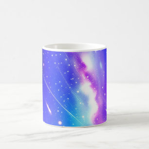 Celestial Blue und Pink Galaxy Kaffeetasse