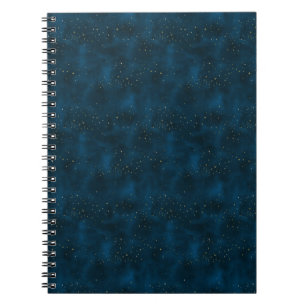 Celestial Blue und White Starry Night Notizblock