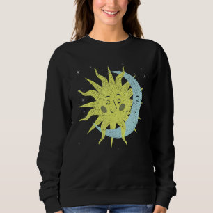 Celestial Bodies Galaxy Weltraum Sun Moon Astro Sweatshirt