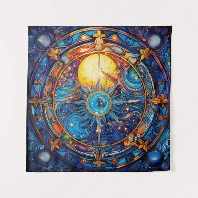 Celestial Bodies Tapestry Wandteppich (Vorderseite)
