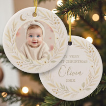 Celestial Boho Baby First Christmas Photo
