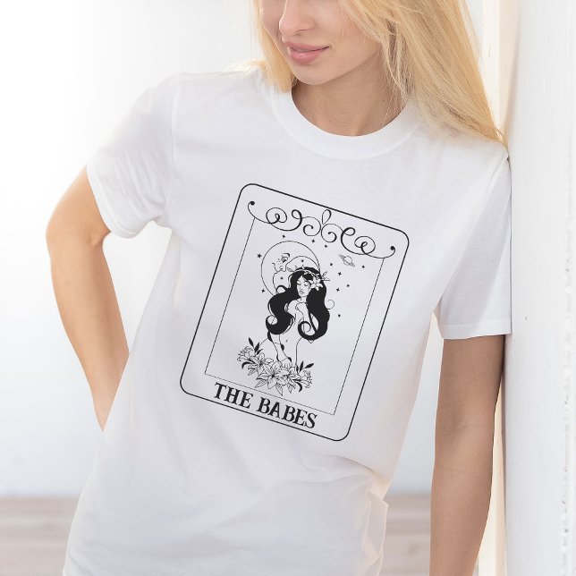 Celestial Boho Bachelorette Bride Babe Tarot Card T-Shirt (Von Creator hochgeladen)