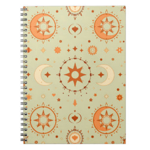 Celestial Boho Journal Sun & Moon für Journalist Notizblock