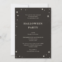 Celestial Boho Tarot Star Black Halloween Einladung