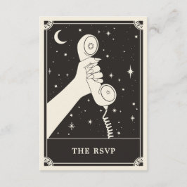 Celestial Boho Tarot Wedding RSVP Card Begleitkarte