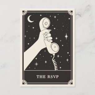 Celestial Boho Tarot Wedding RSVP Card Begleitkarte