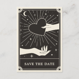 Celestial Boho Tarot Wedding Save the Date Card Begleitkarte
