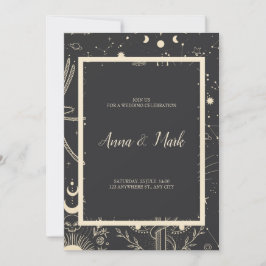 Celestial Boho Wedding Einladung