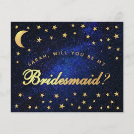 Celestial Budget Gold Stars Bridesmaid Vorschlag