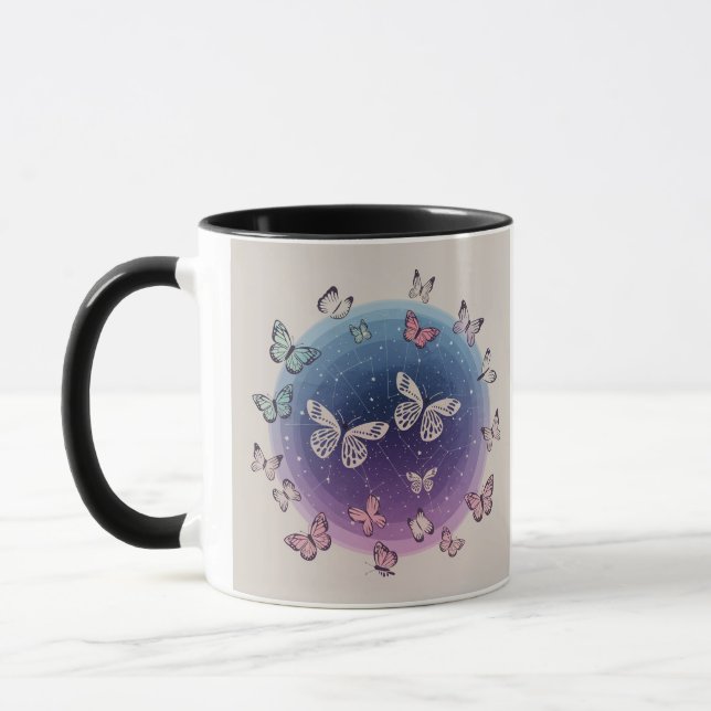 Celestial Butterfly Dreams Tasse - Kosmische Stern (Links)