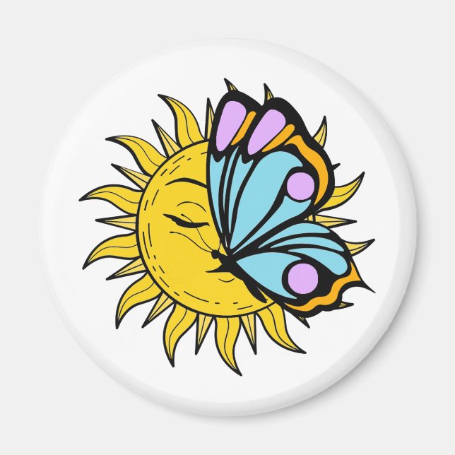 Celestial Butterfly Sun Magnet (Vorne)