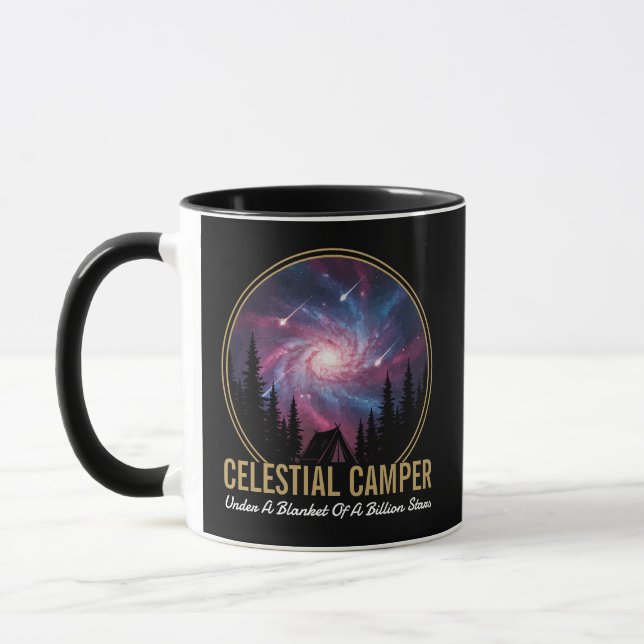 Celestial Camper Galaxy Night Scene Tasse (Links)
