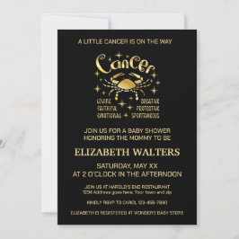 Celestial Cancer Zodiac Baby Shower Einladung