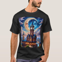 Celestial Castle and Moon Face T-Shirt