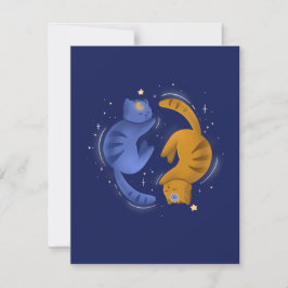 Celestial Cats Notecard Dankeskarte