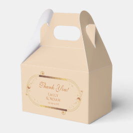 Celestial Champagne Gold Sun Moon Stars Hochzeit Geschenkschachtel