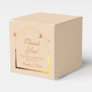 Celestial Champagne Gold Sun Moon Stars Hochzeit Geschenkschachtel