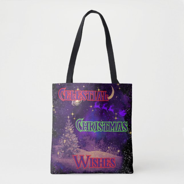 Celestial Christmas Tote Bag Tasche (Vorderseite)