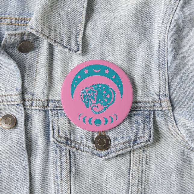 Celestial Cjüngsten Moon Possum Whimsical Nature Button (Beispiel)