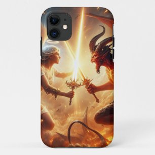 Celestial Clash: Red & Gold Case-Mate iPhone Hülle